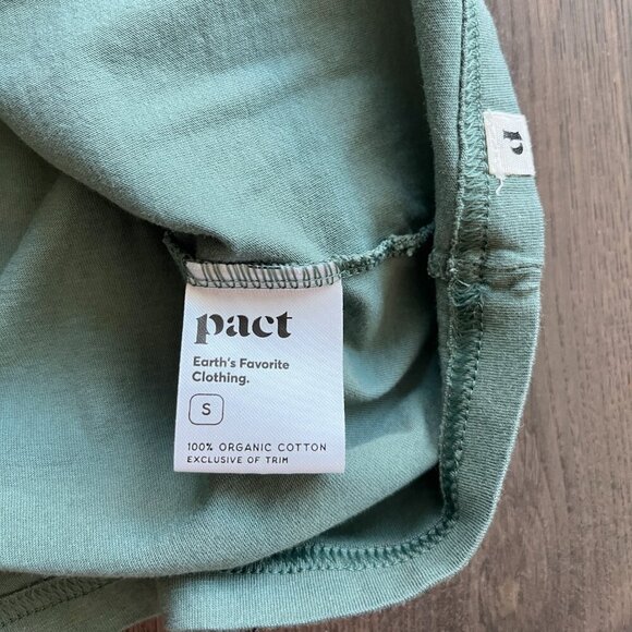 Pact Organic Cotton Graphic T-Shirt Green Size S Sustainable Casual Tee NWOT - Picture 3 of 6